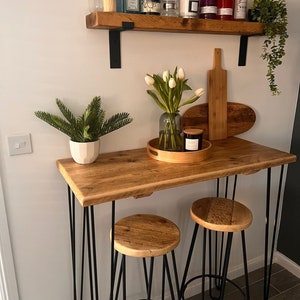 Breakfast Bar With 2 Stools the Perfect Set for Modern Living James2 Etsy