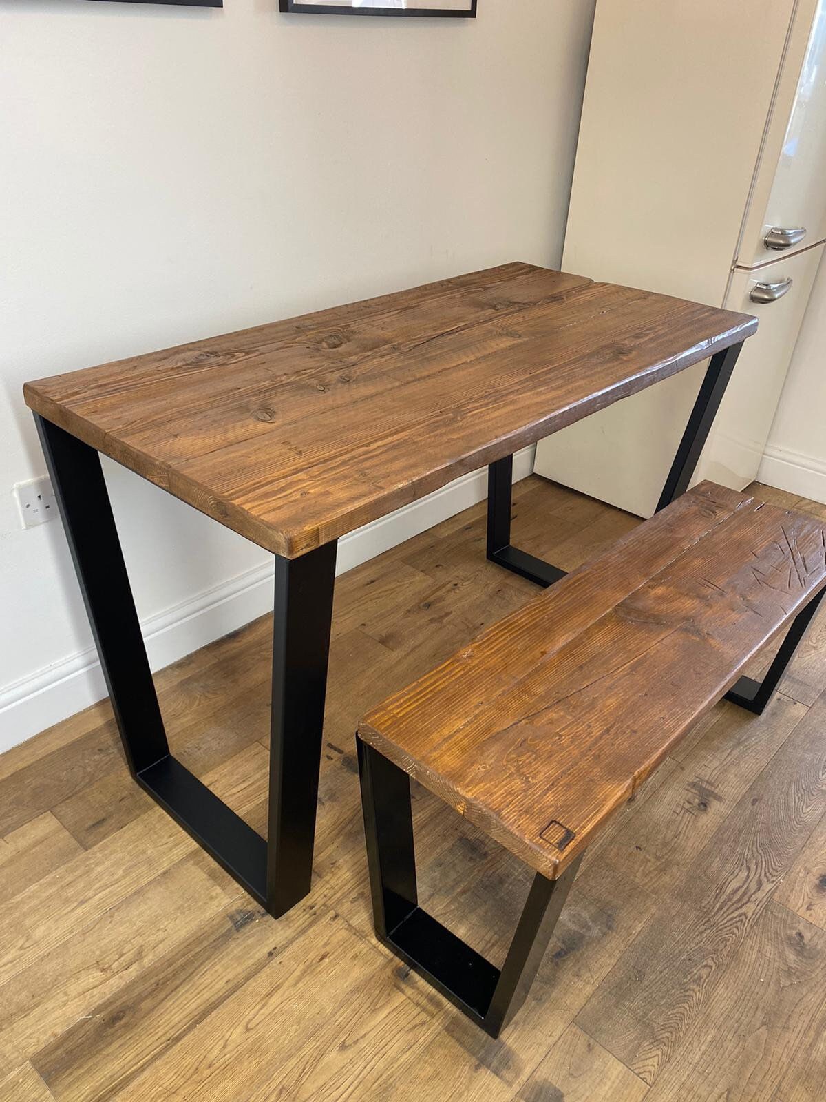 V shape dining table benches available Etsy