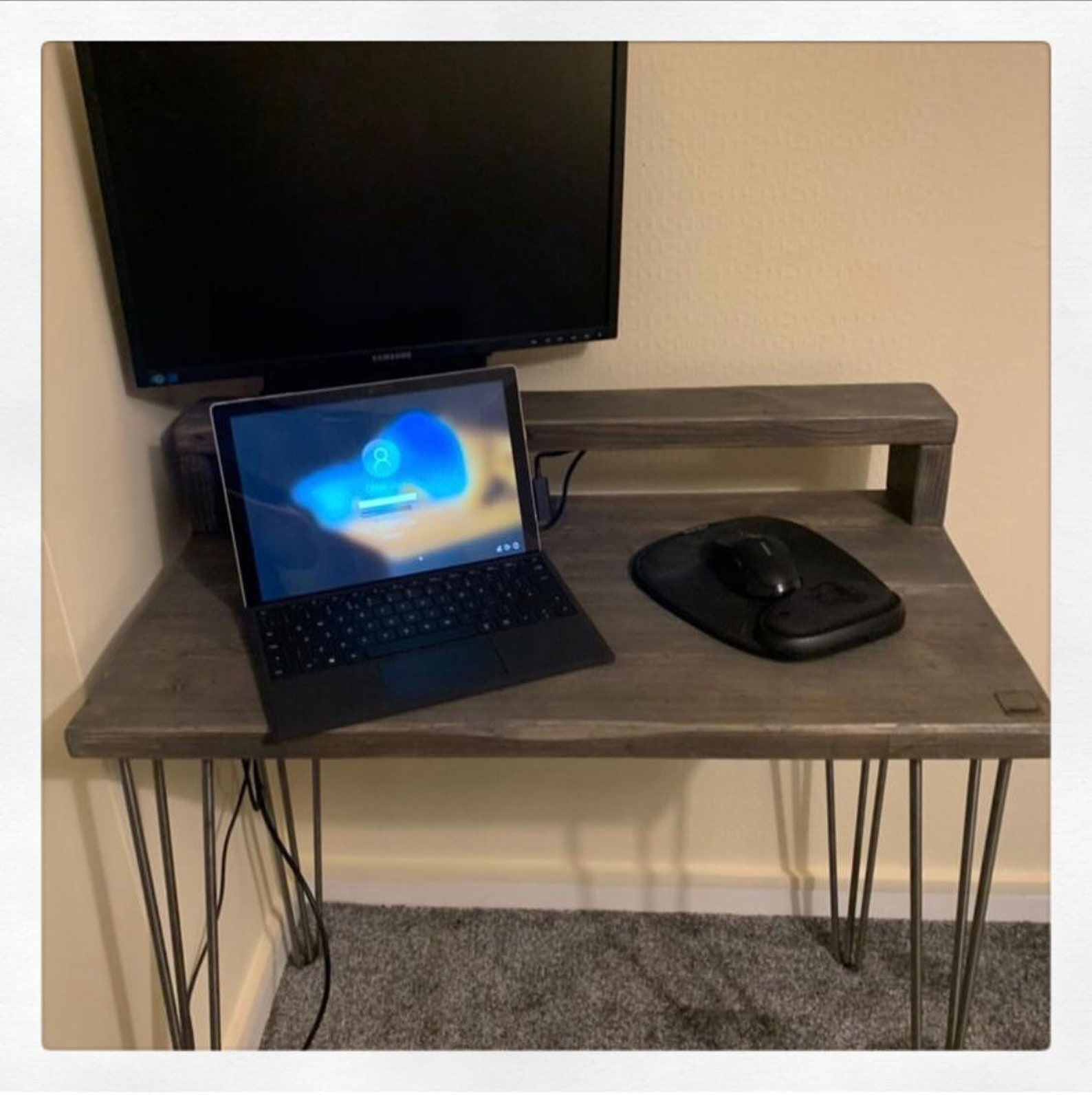 Hairpin Computer Desk With Plinth Etsy UK