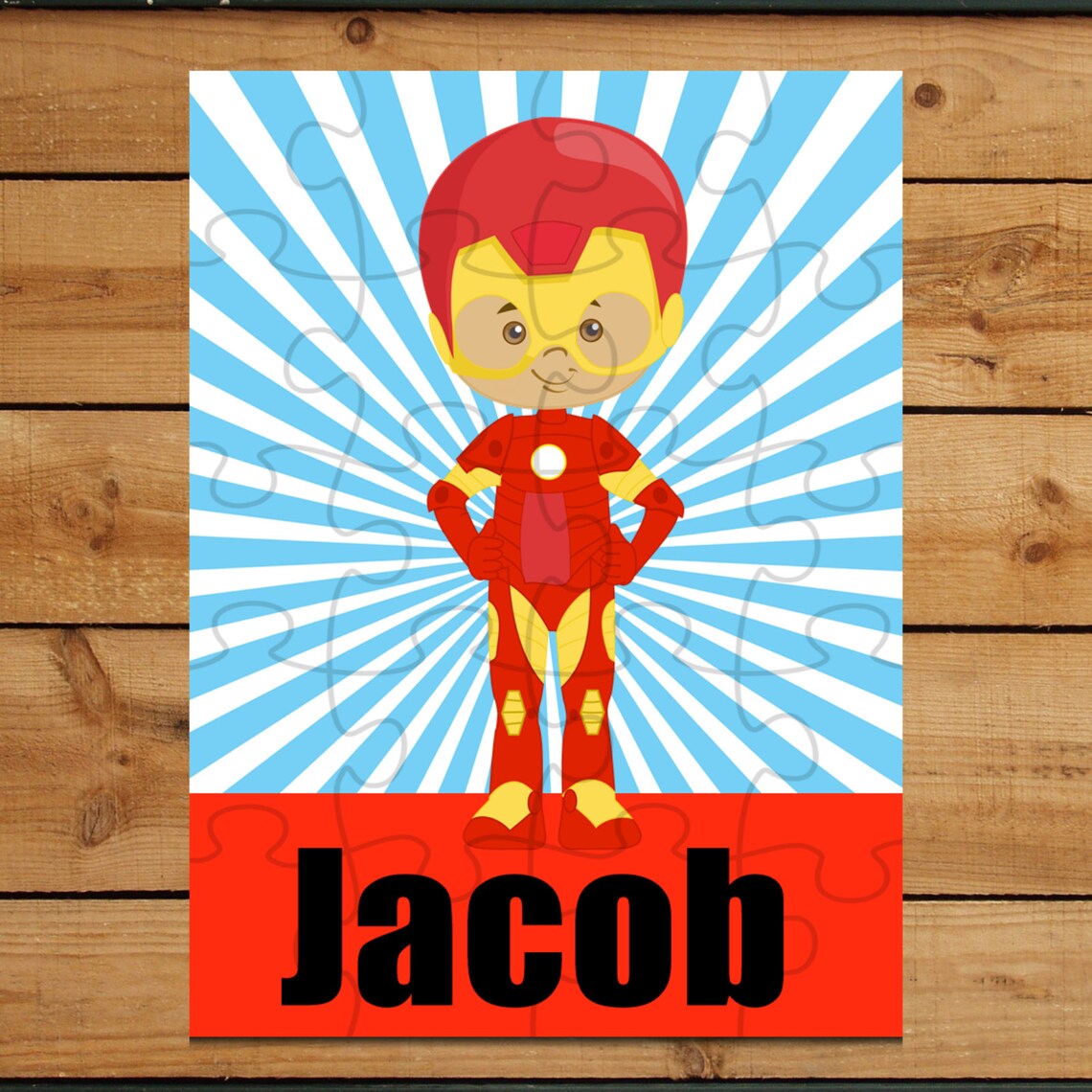 Kids Personalized Puzzle | Iron Man Puzzle | Christmas Gift for Kids ...