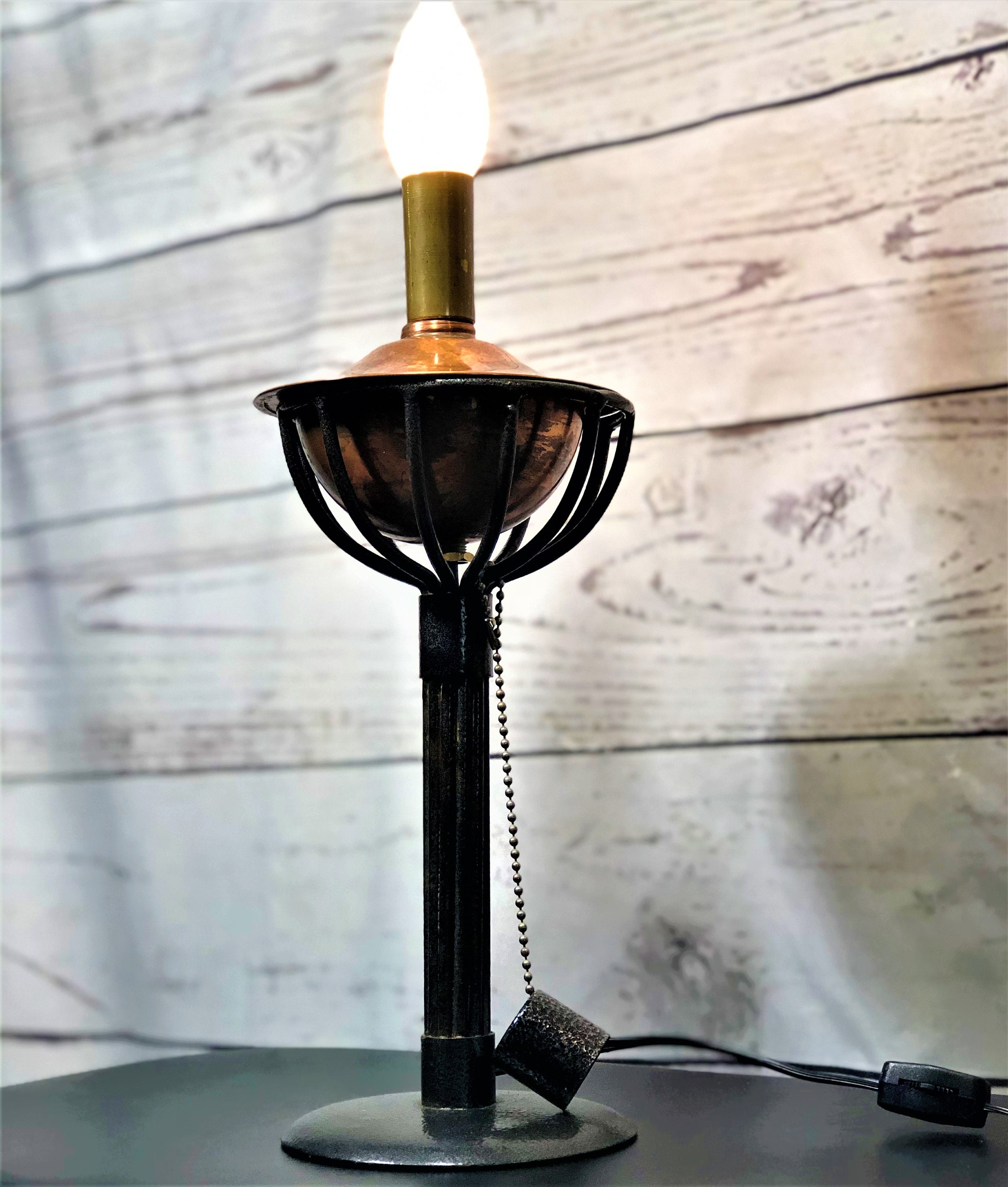 Victorian Electric Oil Lamp Vintage Desk Lamp Collectible Etsy