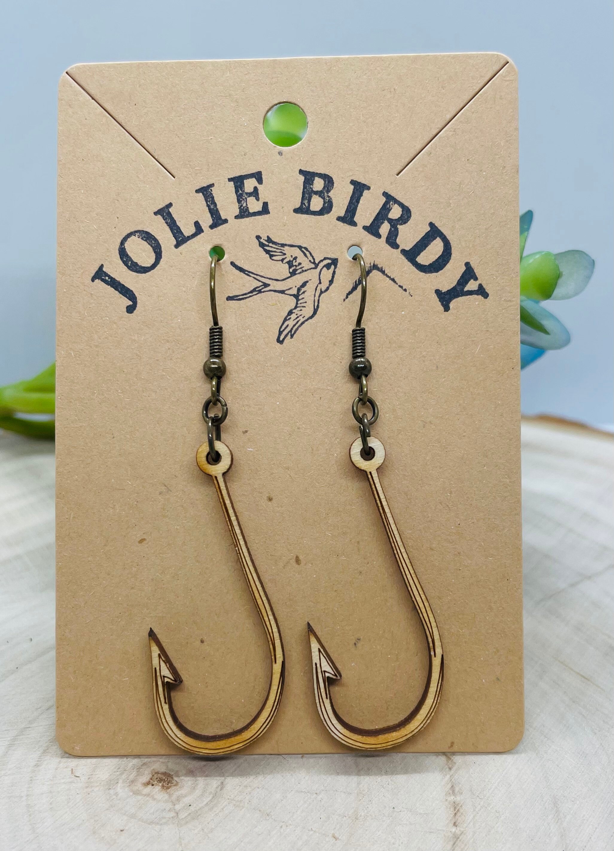 Fish Hook Earrings Etsy