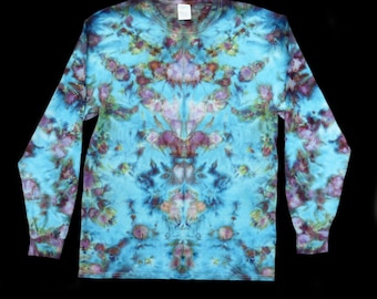 Ice-Dye, Long Sleeve T-Shirt, Tie-Dye, Hand-Dyed, Festival Clothing