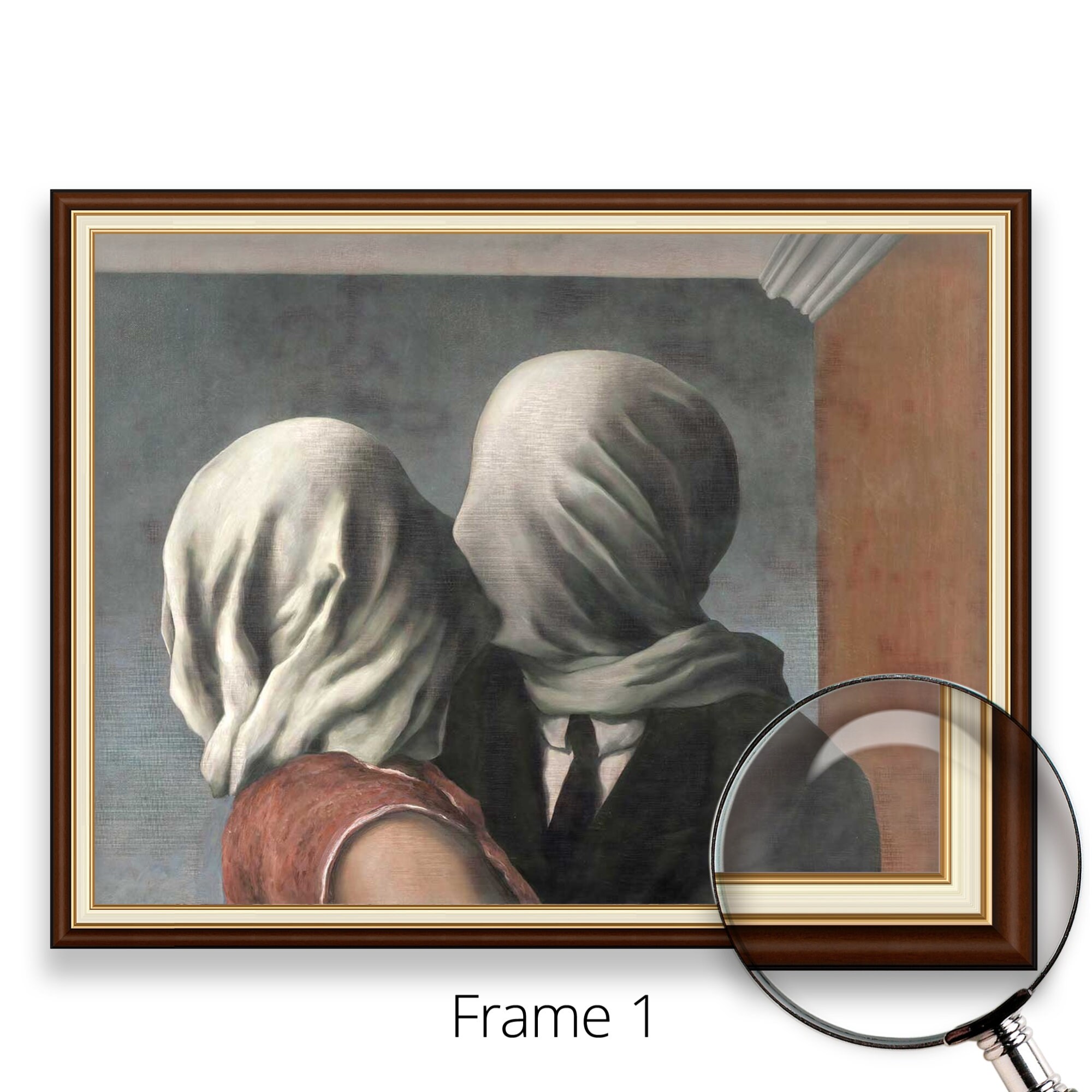 恋人たち - ルネ・マグリット | 有名アーティストの絵画の美術館品質3D