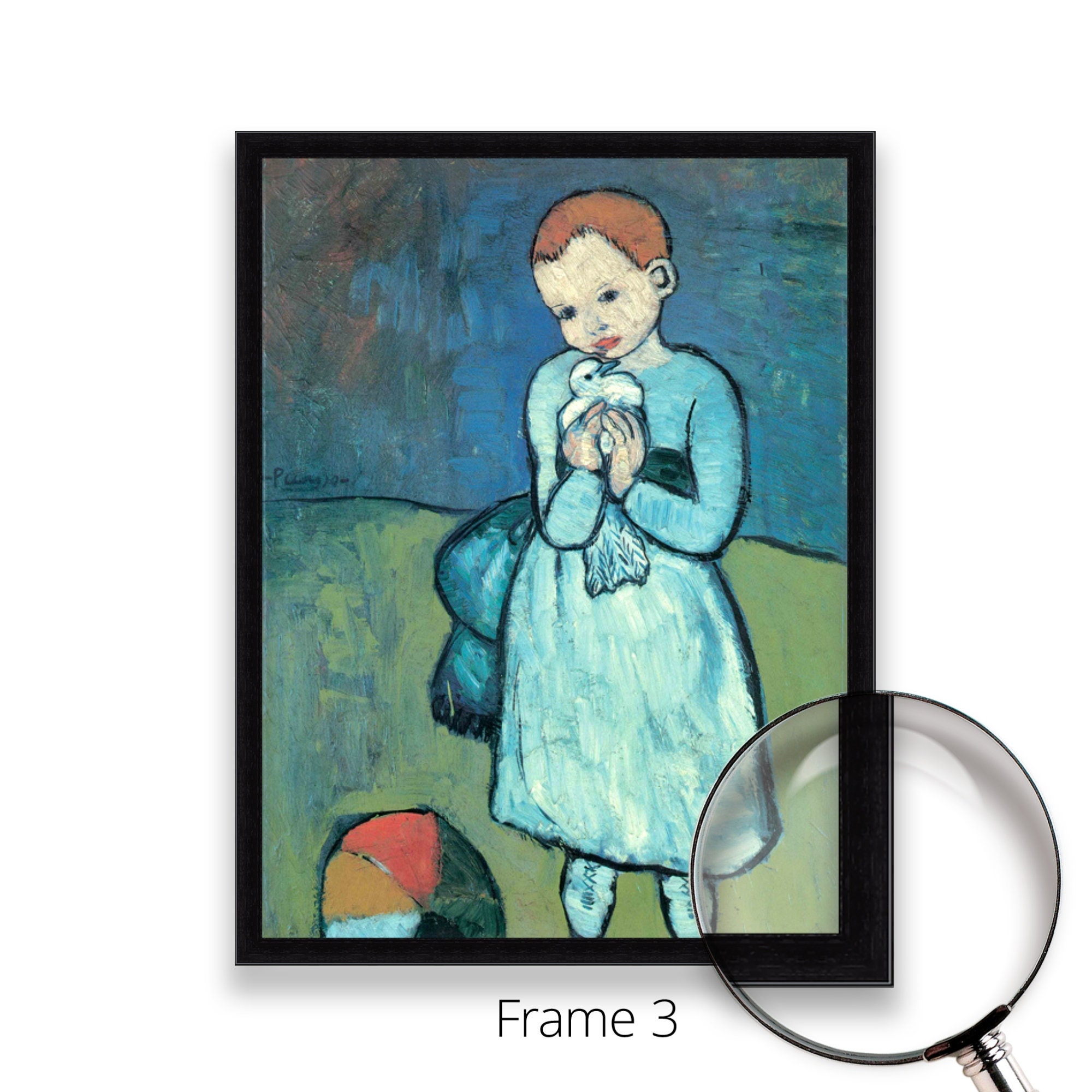 パブロ・ピカソ、Child with a dove、希少な画集より ピカソ - 鳩を持つ子供 | 著名なアーティストの絵画の美術館品質