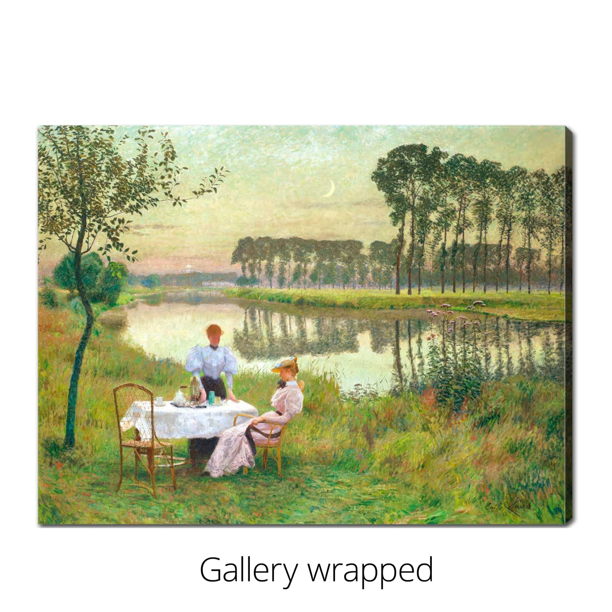 エミール・クラウス - 川辺の夏の夕暮れ | 有名アーティストの絵画の