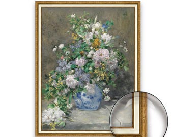 ルノワール - 春の花束 | 有名アーティストの絵画の美術館品質の3D油絵