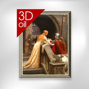 Edmund Blair Leighton - God Speed | Museum Quality 3D Oil Canvas Print of Famous Artist Painting