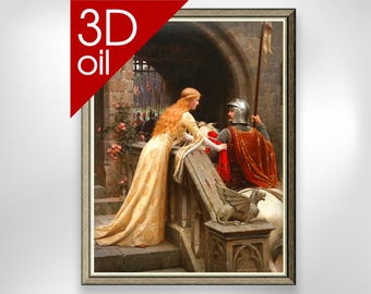Edmund Blair Leighton - God Speed | Museum Quality 3D Oil Canvas Print of Famous Artist Painting
