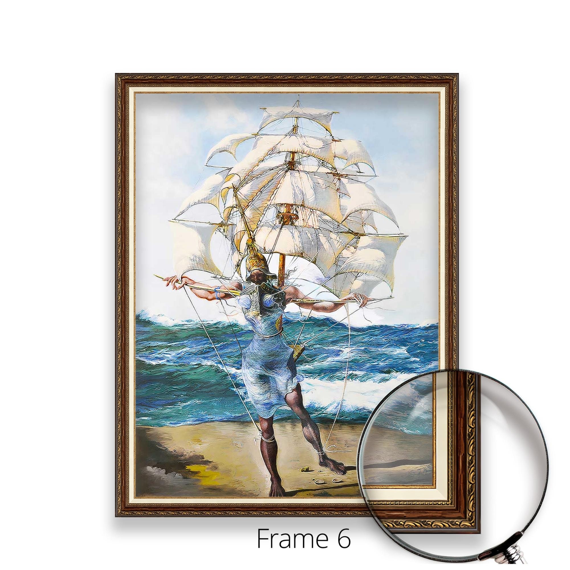 サルバドール・ダリ キャンバス・水彩 画集「Salvador Dali」 : Salvador Daliサルバドール・ダリ画家の作品《ホルスを呑み込む》 キャンバス アートパネル ポスター 壁アート  モダン リビング ベッドルーム 部屋飾り 油彩画08x12inch(20x30cm) : ホーム＆キッチン