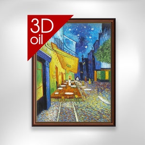 Night Cafe - Vincent Van Gogh | Museum Quality 3D Oil Canvas Print of Famous Artist Painting