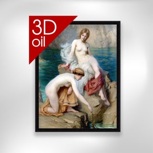 Herbert James Draper - Summer Seas | Museum Quality 3D Oil Canvas Print of Famous Artist Painting