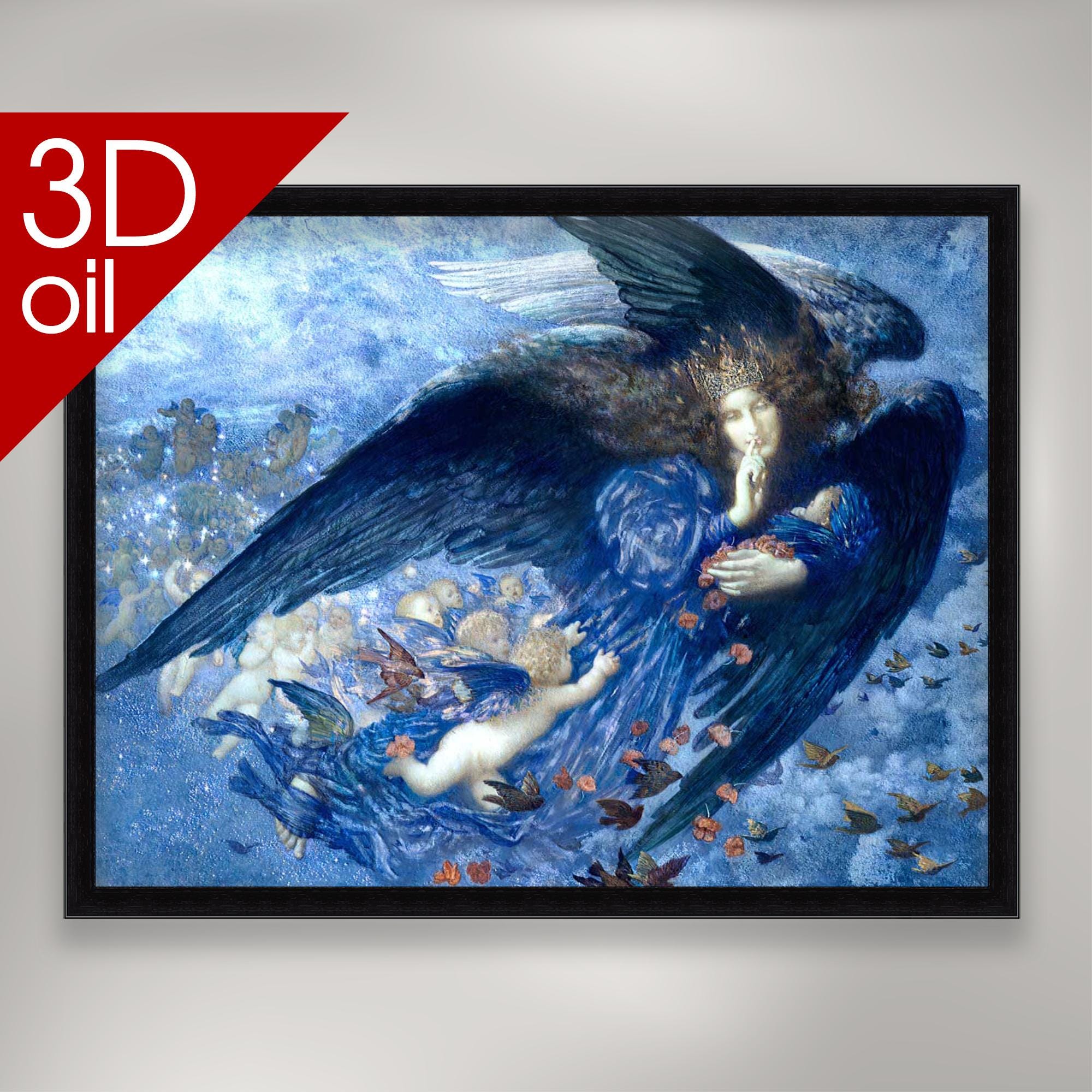 Edward Robert Hughes - Noche con su tren de estrellas / Impresión en lienzo  al óleo 3D de calidad de museo de la famosa pintura del artista - Etsy  México, image size:2000x2000