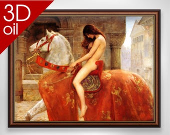 Lady Godiva - John Collier | Museum Quality 3D Oil Canvas Print of Famous Artist Painting