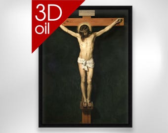 Jesus Christ Crucified - Diego Velazquez | Museum Quality 3D Oil Canvas Print of Famous Artist Painting