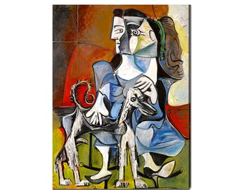 Pablo Picasso - Woman and Dog | Museum Quality 3D Oil Canvas Print