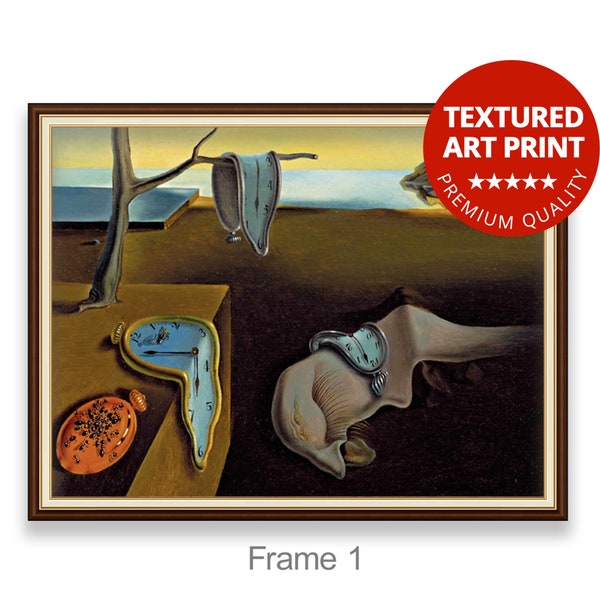 Salvador Dali -  The Persistence of Memory | Museum Quality 3D Oil Canvas Print of Famous Artist Painting