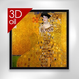 Golden lady - Gustav Klimt | Museum Quality 3D Oil Canvas Print of Famous Artist Painting