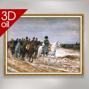 The Campaign of France Printm Ernest Meissonier | Museum Quality 3D Oil Canvas Print of Famous Artist Painting