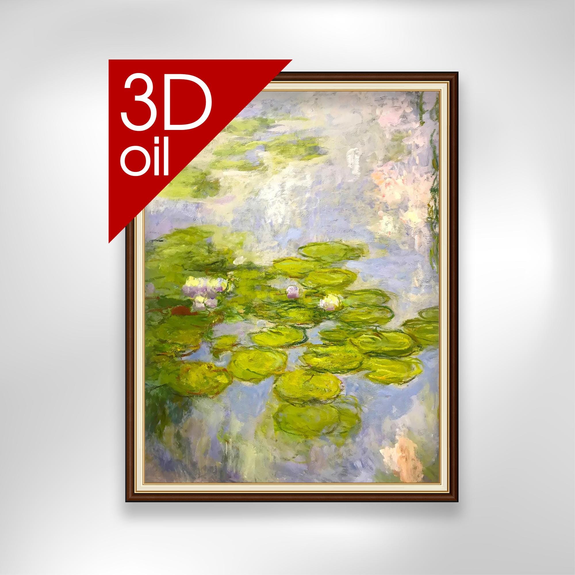 クロード・モネ - 睡蓮 V | 著名な画家の絵画を美術館品質の3D油彩