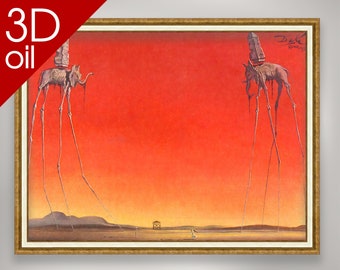 Salvador Dali - The Metamorphosis of Narcissus | Museum Quality 3D Oil Canvas Print of Famous Artist Painting