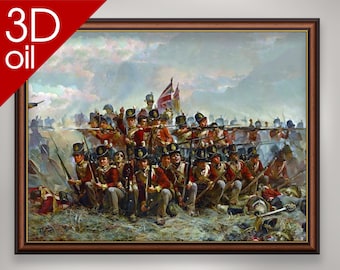 Napoleon Bonapartes förspel till slaget vid Waterloo | 3D-oljecanvastryck i museikvalitet av en berömd konstnär
