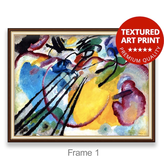 Wassily Kandinsky Improvvisazione/Stampa su tela a olio 3D di
