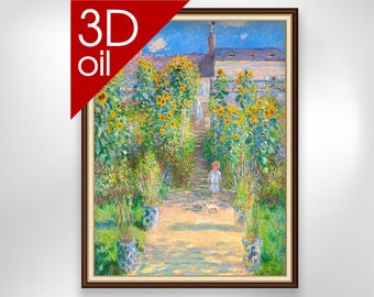 クロード・モネ、ヴェトゥイユの画家の庭 1880年 美術館品質のロールド