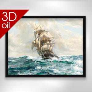 Montague Dawson - The Marco Polo | Museum Quality 3D Oil Canvas Print of Famous Artist Painting