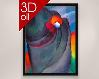 Georgia O'Keeffe - Lake George, Coat and Red | Museum Quality 3D Oil Canvas Print of Famous Artist Painting