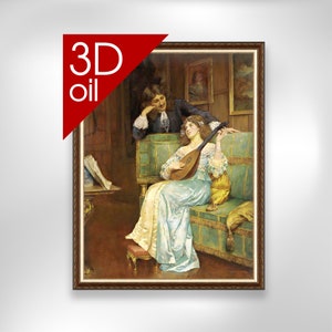 William Arthur Breakspeare - A Musical Interlude | Museum Quality 3D Oil Canvas Print of Famous Artist Painting