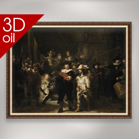 夜警 - レンブラント | 著名な画家の絵画を美術館品質の3D油絵