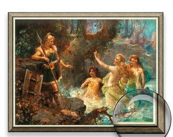絵画　Art S.N Buy Hans-zatzka - Siegfried and the Rhine Maidens | Museum Quality