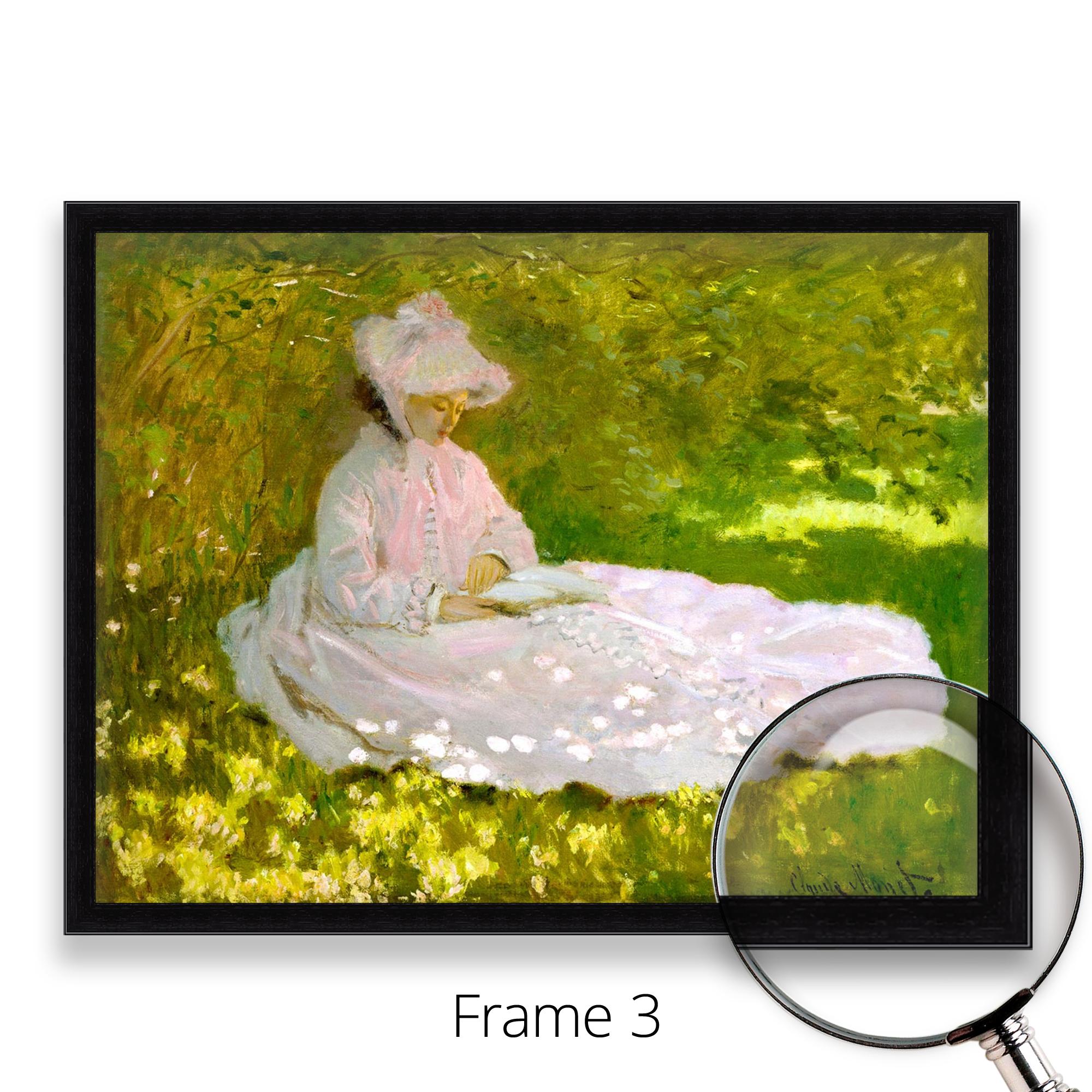 Springtime - Claude Monet | Museum Quality 3D Oil Canvas Print of