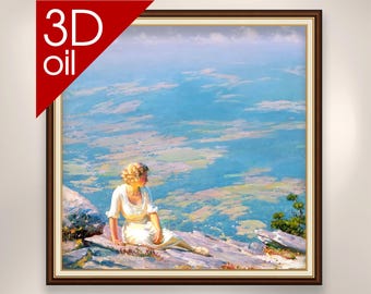 Sunshine and Haze - Charles Courtney Curran | Museum Quality 3D Oil Canvas Print of Famous Artist Painting