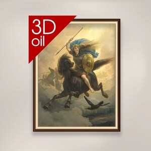 Peter Nicolai Arbo - The Valkyrie | Museum Quality 3D Oil Canvas Print of Famous Artist Painting