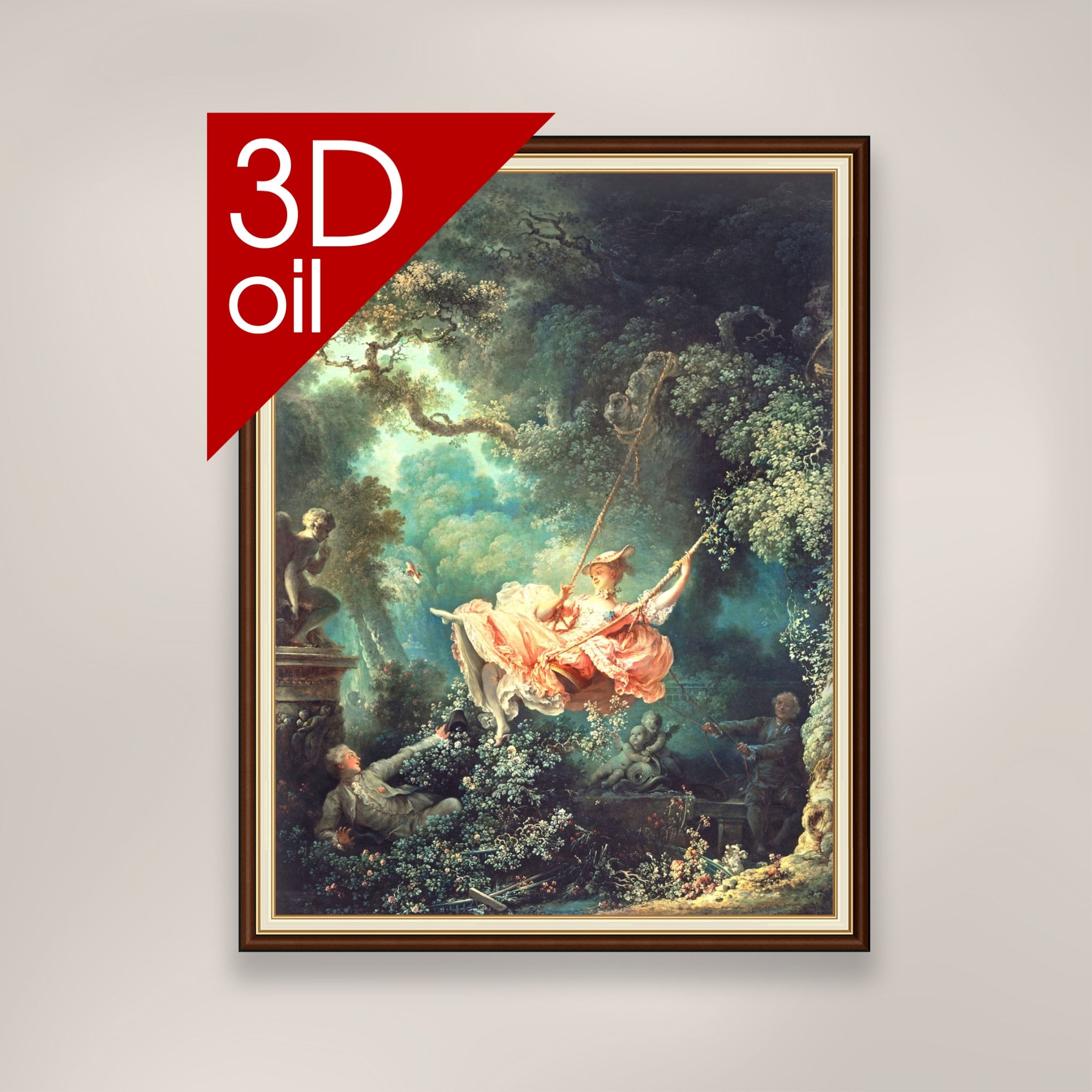 フラゴナール - ブランコ | 著名な画家の絵画を美術館品質の3D油彩