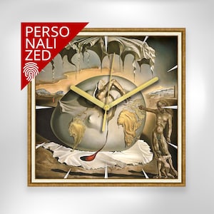 Decorative Wall Clock Rectangle Wall Clock Art Deco Unique Wall Clock Stylish Custom Painting Wall Clock Salvador Dali - Geopoliticus Child