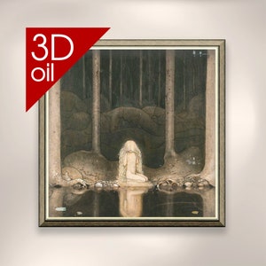 John Bauer - Princess Tuvstarr | Museum Quality 3D Oil Canvas Print of Famous Artist Painting