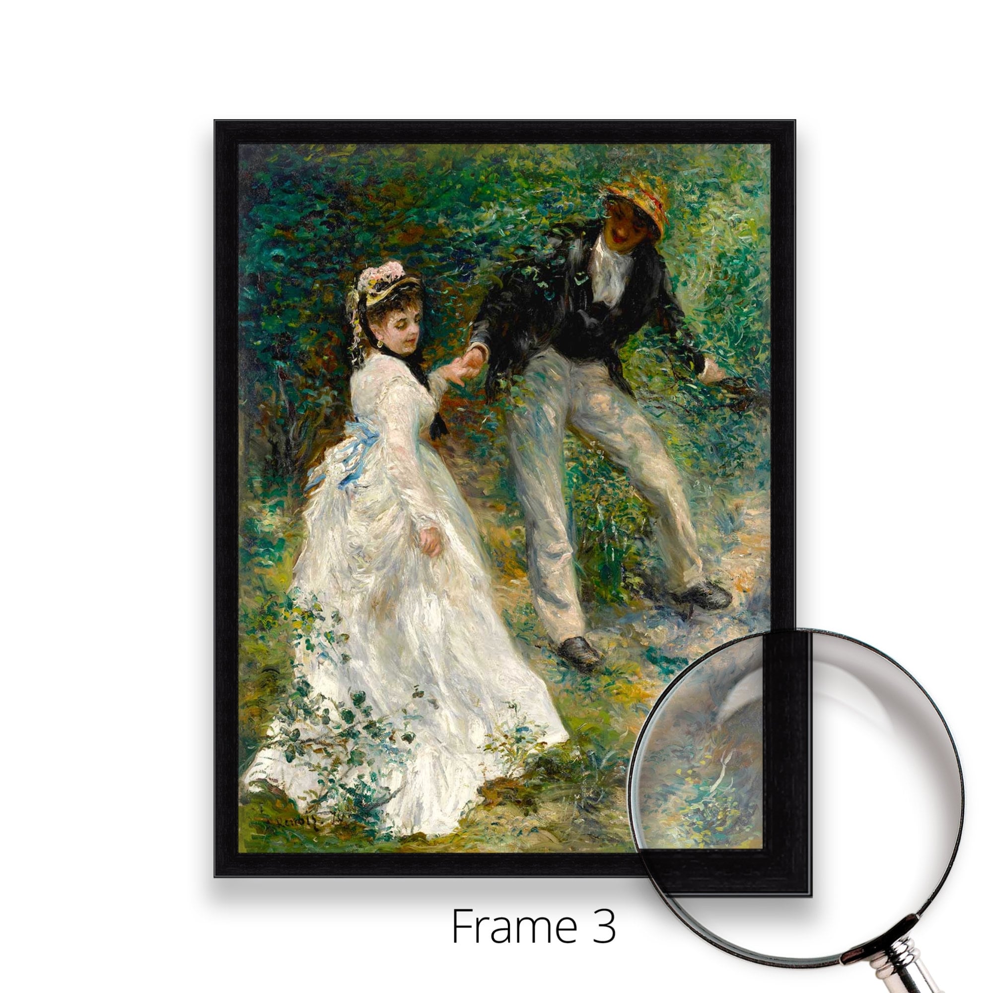 Renoir、LA PROMENADE、海外版超希少レゾネ、新品額付 La Promenade - Renoir - Reproduction Oil Paintings