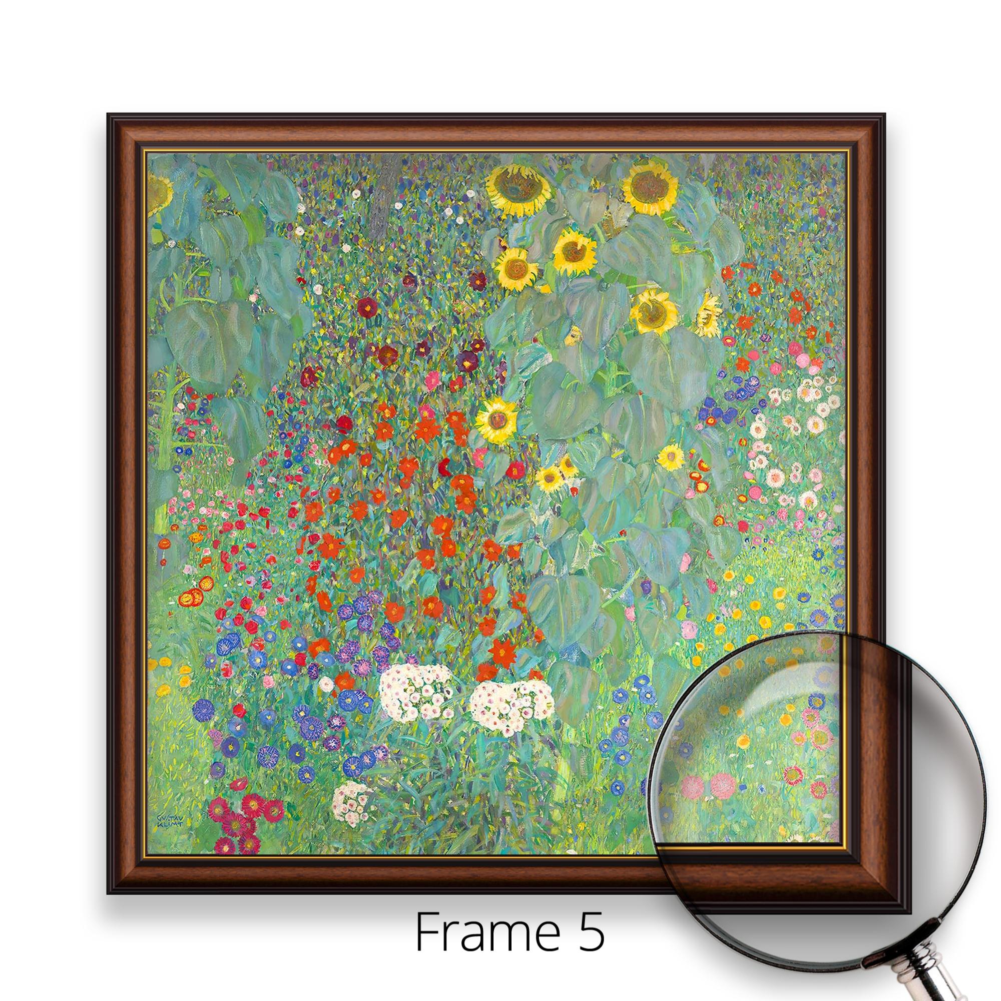 グスタフ・クリムト - ひまわりのある農場の庭 | 著名な画家の絵画の