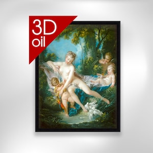 The bath of Venus Painting - Francois Boucher | Museum Quality 3D Oil Canvas Print of Famous Artist Painting