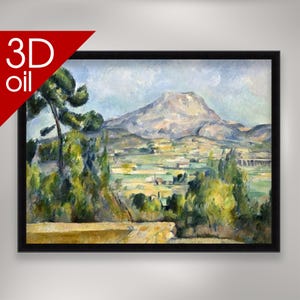 Mont Sainte-Victoire II - Paul Cézanne | 3D-oliecanvas van museumkwaliteit van schilderij van beroemde kunstenaar