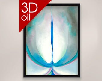 Georgia O'Keeffe - Blue Line | Museum Quality 3D Oil Canvas Print of Famous Artist Painting