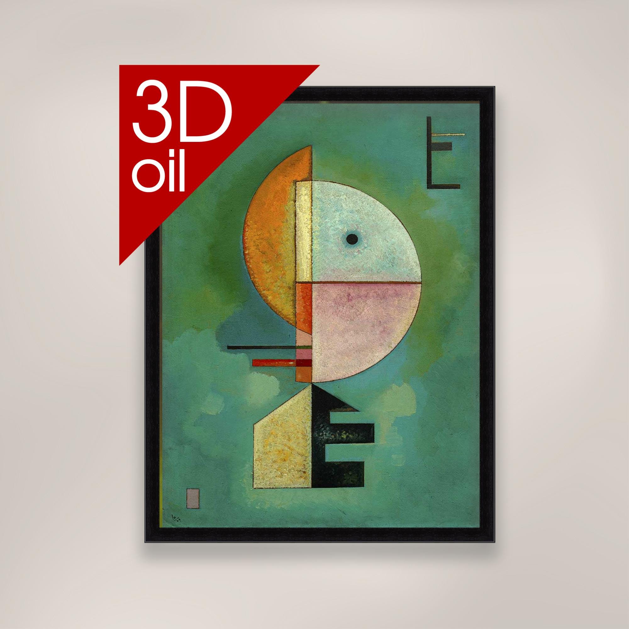 Wasily Kandinsky - Upward (Empor) | Museum Quality 3D Oil Canvas Print of Famous Artist Painting