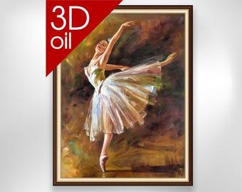 Edgar Degas - Dancer Ballerina  | Museum Quality 3D Oil Canvas Print of Famous Artist Painting