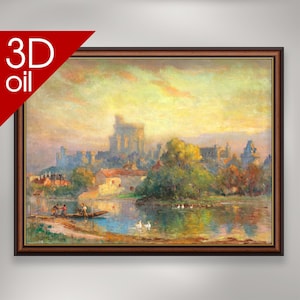 River view Canvas - Colin Campbell Cooper | Museum Quality 3D Oil Canvas Print of Famous Artist Painting