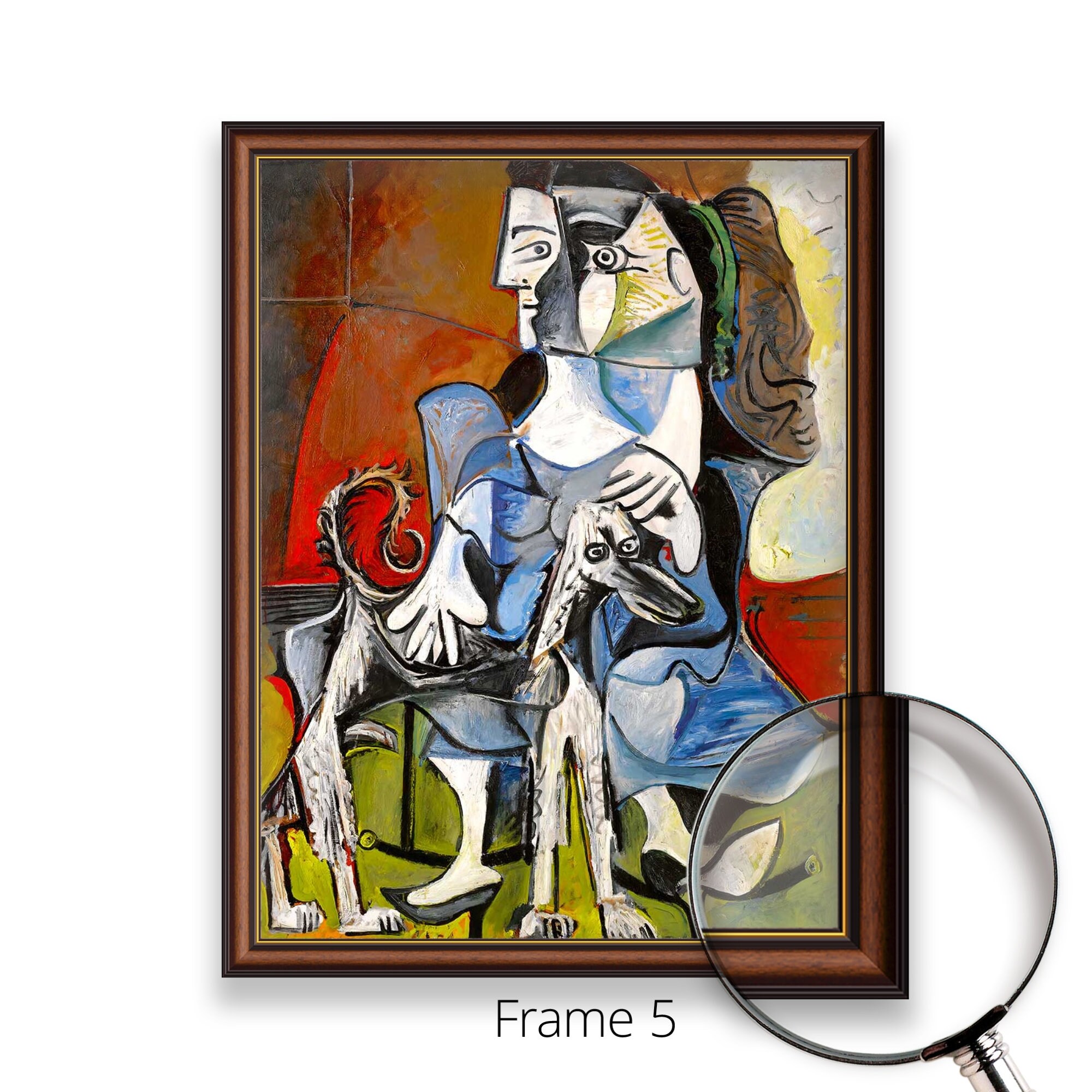 Pablo Picasso - Woman and Dog | Museum Quality 3D Oil Canvas