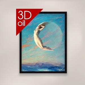 Albert Aublet - Selene | Museum Quality 3D Oil Canvas Print of Famous Artist Painting