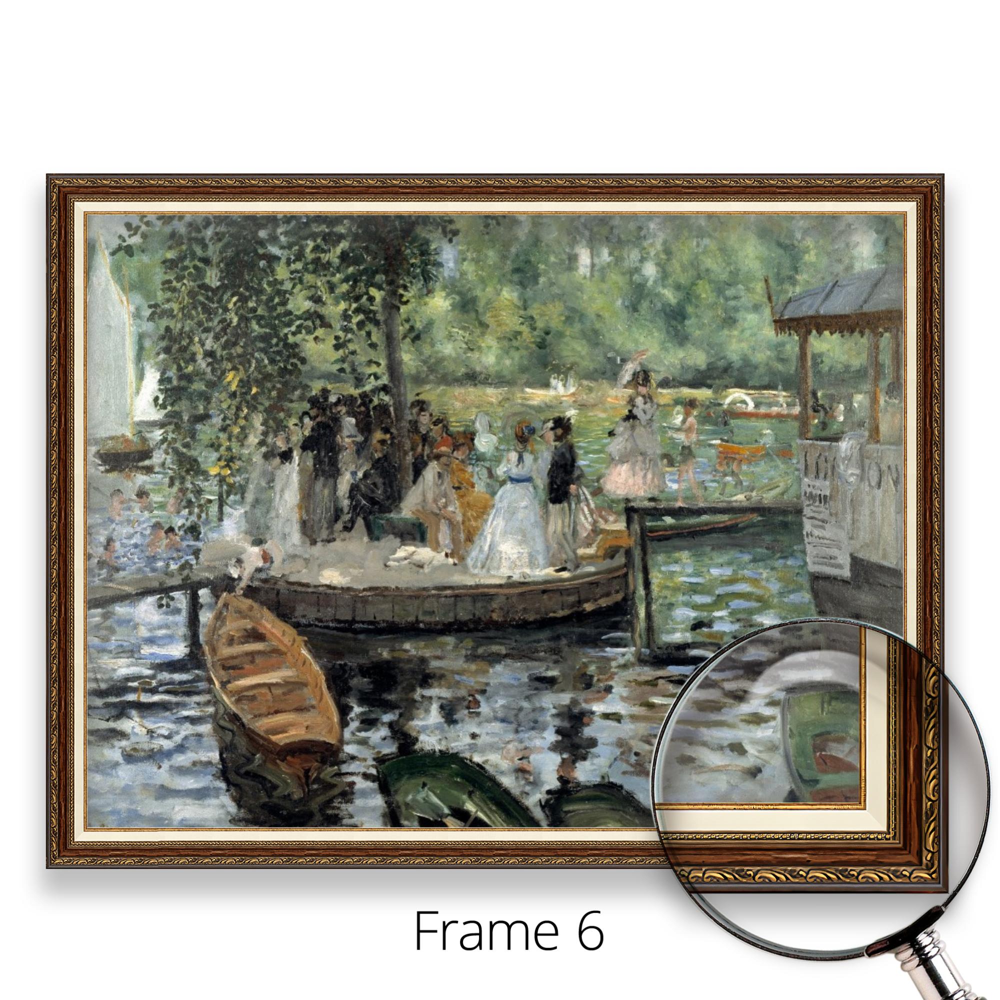 Pierre-Auguste Renoir、海外版超希少レゾネ、新品額装付 La Grenouillere - Pierre Auguste Renoir | Museum Quality 3D Oil